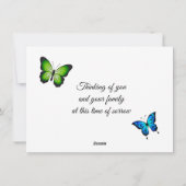 Carte à plat à fleurs sauvages Trillium (Dos)