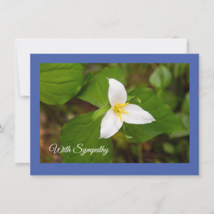 Carte à plat à fleurs sauvages Trillium
