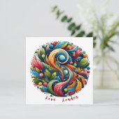 Carte à plat Abstraite Love Louder (Debout devant)