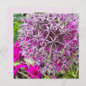 Carte à plat Allium & Fleurs d'été (Devant / Derrière)