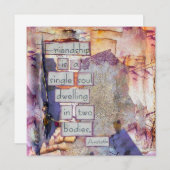 Carte à plat Âme unique d'amitié (Devant / Derrière)