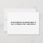 Carte à plat baby shower invitation (Dos)