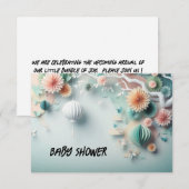 Carte à plat baby shower invitation (Devant / Derrière)