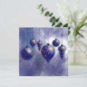 Carte à plat Baubles Bleus (Debout devant)