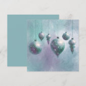 Carte à plat Baubles Turquoise (Devant / Derrière)