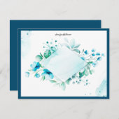 Carte à plat | bleu (Devant / Derrière)