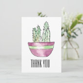 Carte à plat Cactus en Merci moderne (Debout devant)