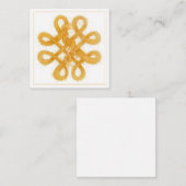 Carte à plat Carré OR CELTIC KNOT 2,5 pouces (Devant / Derrière)