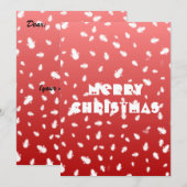 Carte à plat Christmas Snowman (Devant / Derrière)
