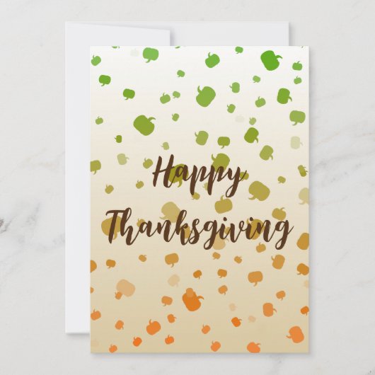 Carte à plat Citrouille Thanksgiving (Devant)