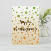 Carte à plat Citrouille Thanksgiving (Debout devant)