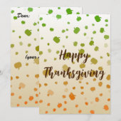 Carte à plat Citrouille Thanksgiving (Devant / Derrière)
