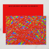 Carte à plat cool arc-en-ciel simcha (Devant / Derrière)