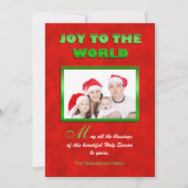 Carte à plat de la famille de Noël religieuse (Devant)