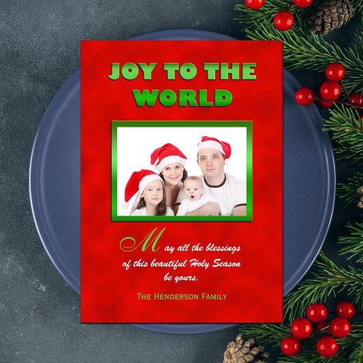 Carte à plat de la famille de Noël religieuse