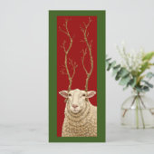 Carte à plat de Noël pour les grands moutons (Debout devant)