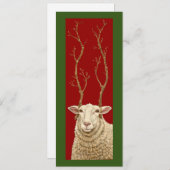 Carte à plat de Noël pour les grands moutons (Devant / Derrière)