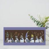 Carte à plat des poulets de fête (Debout devant)