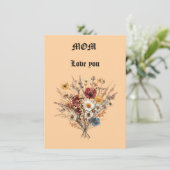 Carte à plat du jour de la mère (Debout devant)