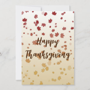 Carte à plat Feuilles d'érable de Thanksgiving