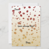 Carte à plat Feuilles d'érable de Thanksgiving (Dos)