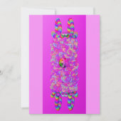 Carte à plat Floral bat mitzvah (Devant)