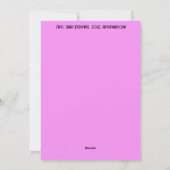 Carte à plat Floral bat mitzvah (Dos)