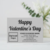 Carte à plat gris petit Valentine (Debout devant)