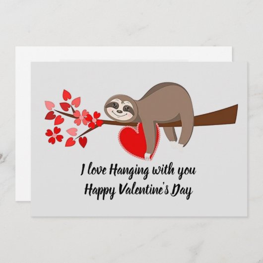 Carte à plat Heureuse Sainte-Valentin (Devant / Derrière)