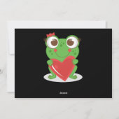 Carte à plat Heureuse Sainte-Valentin Frogs (Dos)