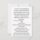 Carte à plat Jésus Lumière du monde (Dos)