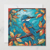 Carte à plat Kingfisher d'automne (Devant)