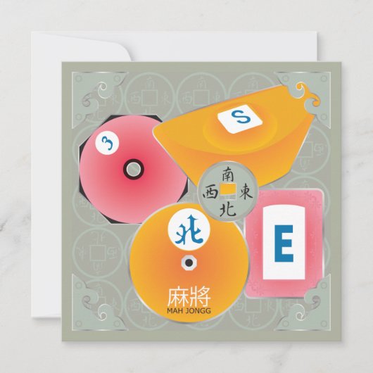 Carte à plat Mah Jongg Bettors (Devant)