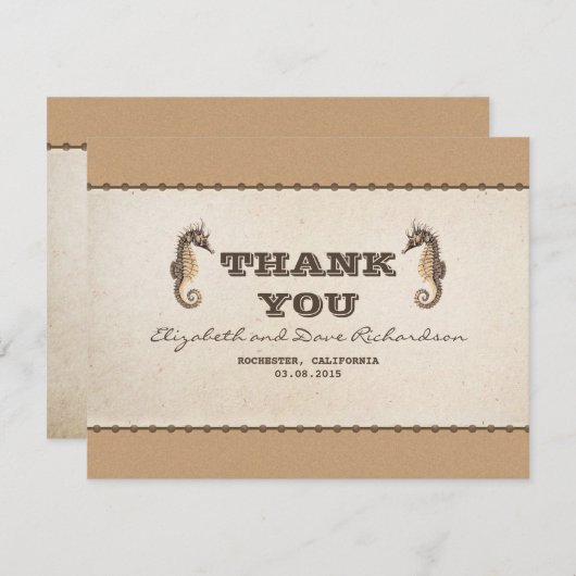 carte à plat mariage (Devant / Derrière)