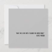 Carte à plat moderne gris clair noir rouge lettre  (Dos)