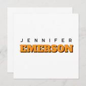 Carte à plat moderne minimaliste professionnelle (Devant / Derrière)