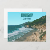 Carte à plat Monterey California Pacific Coast (Devant / Derrière)