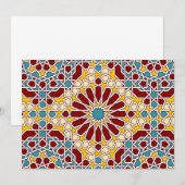 Carte à plat motif géométrique islamique (Devant / Derrière)