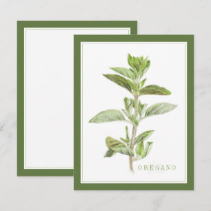 Carte à plat OREGANO 4.25x5.5 FRAÎCHE / Vert
