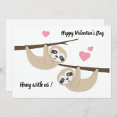 Carte à plat paresse de la Saint Valentin (Devant / Derrière)