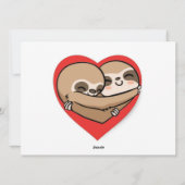 Carte à plat paresse de la Saint Valentin (Dos)