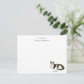 Carte à plat personnalisée pour chat mignon (Debout devant)