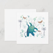 carte à plat pour animaux de forêt (Devant / Derrière)