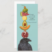 Carte à plat Raven félicitations (Devant / Derrière)