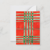 Carte à plat RED SCOTT TARTAN 3,5x2,5 (Devant)