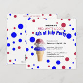 Carte à plat rouge, blanc et Cool (Devant / Derrière)