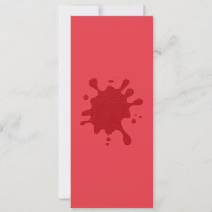Carte à plat rouge tomate personnalisée avec splas