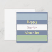 Carte à plat texte de Pâques personnalisable (Devant / Derrière)