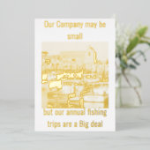 Carte à plat "Voyage de pêche annuel pour petite e (Debout devant)
