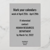 Carte à plat "Voyage de pêche annuel pour petite e (Verso)